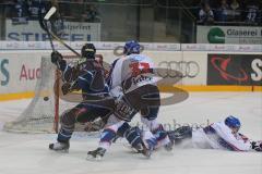 DEL - ERC Ingolstadt - Adler Mannheim - Derek Hahn knapp am Tor