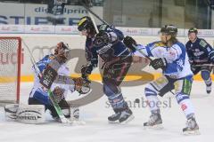 DEL - ERC Ingolstadt - Straubing Tigers - Sean O´Connor knapp am Tor