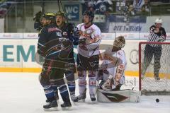 DEL - ERC Ingolstadt - Hannover Scorpions - 1:0 Tor Jubel Alexander Oblinger, Chris Heid