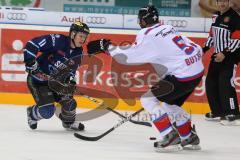 DEL - ERC Ingolstadt - Nürnberg Icetigers - Christoph Gawlik (11)  gegen Sven Butenschön