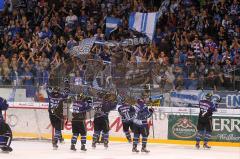 DEL - ERC Ingolstadt - Düsseldorf EG - Sieg Jubel mit den Fans