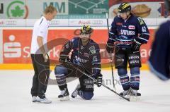 DEL - ERC Ingolstadt - Hamburg Freezers - John Laliberte wurde von Schubert schwer gecheckt