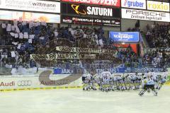 DEL - ERC Ingolstadt - Krefeld Pinguine - Fans Spruchband Jakub Ficenec (38)