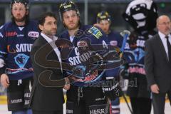 DEL - 6.Spiel - Playoff - ERC Ingolstadt - Krefeld Pinguine 2:7 - Petr Bares und Tim Conboy (4)