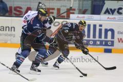 DEL - ERC Ingolstadt - Eisbären Berlin - links Graig Weller und rechts Björn Barta im Angriff