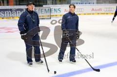 ERC Ingolstadt 1. Training -  Trainer Niklas Sundblad links und Co-Trainer Petri Liimatainen - Foto: Jürgen Meyer