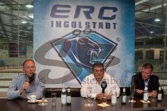 Fanstammtisch ERC Ingolstadt - Jim Boni - Jürgen Arnold - Niklas Sundblad - Foto: Jürgen Meyer