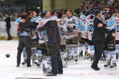 DEL - Playoff Finale - Kölner Haie KEC - ERC Ingolstadt - Deutscher Meister 2014 - Sieg Meister Jubel Cheftrainer Niklas Sundblad und Christoph Gawlik (11)