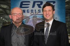 DEL - ERC Ingolstadt - Saison 2013/2014 - Neuvorstellung von Sportlichen Leiter und Geschäftsführer - links neuer Sportlicher Leiter Jiri Ehrenbürger und rechts neuer Geschäftsführer Claus Gröber