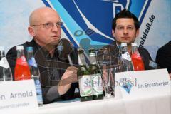 DEL - ERC Ingolstadt - Saison 2013/2014 - Neuvorstellung von Sportlichen Leiter und Geschäftsführer - Jiri Ehrenberger am Mikrofon