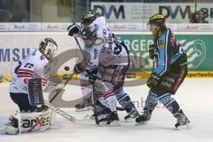 DEL - ERC Ingolstadt - Eisbären Berlin - Jean-Francois Boucher (84) scheitert an Torwart Robert Zepp