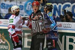 DEL - Playoff Finale - ERC Ingolstadt - Kölner Haie - links 19 Rob Collins und rechts Ziga Jeglic (13)