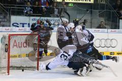 DEL - ERC Ingolstadt - Hamburg Freezers - Puck im Tor Jubel Schütze Tim Conboy (4)