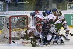 DEL - 2013 - ERC Ingolstadt - Augsburg Panther - Alexander Oblinger (20), der Puck fliegt ins Tor, gilt aber nicht