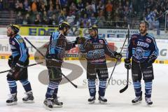 DEL - Playoff Halbfinale - ERC Ingolstadt - Hamburg Freezers - Tor Jubel 4:2 Michel Périard (6) und Jared Ross (42)