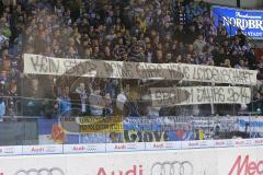 DEL - ERC Ingolstadt - Iserlohn Roosters - Fans Spruchband