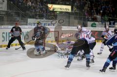 ERC Ingolstadt - EHC Red Bull München - John Laliberte und Travis Turnball mit Torchance - Foto: Jürgen Meyer