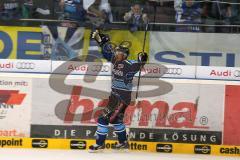DEL - Playoff Halbfinale - ERC Ingolstadt - Hamburg Freezers - Jared Ross (42) erzielt hier das 5:0 Tor Jubel