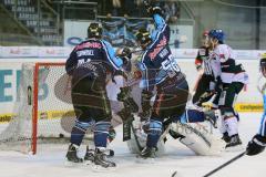 DEL - ERC Ingolstadt - Augsburger Panther - 4:0 durch rechts Fredrik Warg (56) Jubel Tor Puck