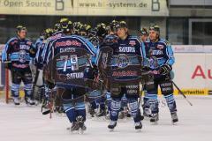 DEL - 2013/2014 - ERC Ingolstadt - Düsseldorf EG - Nach dem Spiel, Jubel im Team