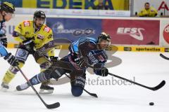 DEL - PlayOff - ERC Ingolstadt - Krefeld Pinguine - rechts Robert Sabolic (25) voller Einsatz