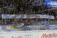 DEL - ERC Ingolstadt - Kölner Haie - unzufriedene Fans Spruchband