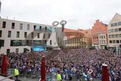 DEL - ERC Ingolstadt - Deutscher Meister 2014 - Eishockey - Meisterschaftsfeier - Ingolstadt Rathausplatz - Fanmeile