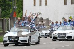 DEL - ERC Ingolstadt - Deutscher Meister 2014 - Eishockey - Meisterschaftsfeier - Ingolstadt Rathausplatz - Auto-Corso in die Stadt zum Rathausplatz Audi