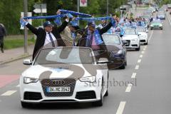 DEL - ERC Ingolstadt - Deutscher Meister 2014 - Eishockey - Meisterschaftsfeier - Ingolstadt Rathausplatz - Auto-Corso in die Stadt zum Rathausplatz Audi