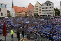 DEL - ERC Ingolstadt - Deutscher Meister 2014 - Eishockey - Meisterschaftsfeier - Ingolstadt Rathausplatz - Fanmeile - Schale Hymne Champions