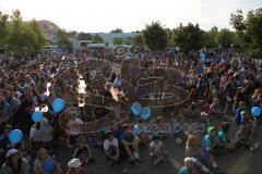 ERC Ingolstadt - Saisoneröffnungsfeier an der Saturn Arena - über 1000 Fans waren dabei