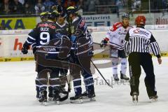 DEL - ERC Ingolstadt - Eisbären Berlin - Ryan MacMurchy feiert seinen Treffer zum 1:1. Foto: Adalbert Michalik