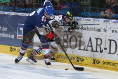 DEL - Eishockey - Finale 2015 - Spiel 5 - Adler Mannheim - ERC Ingolstadt - Denis Reul (MAN 29) gegen Patrick Hager (ERC 52)
