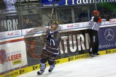 DEL - ERC Ingolstadt - Kölner Haie - Christoph Gawlik jubelt nach seinem 100. DEL Tor. Foto: Adalbert Michalik