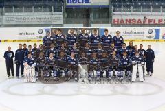 DEL - ERC Ingolstadt - Saison 2014/2015 - Mannschaftsfoto - Team mit Betreuer - Saturn Arena - Namensliste per Email an presse @ kbumm.de anfordern