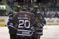 DEL - ERC Ingolstadt - Iserlohn Roosters - 5:2 - Tor durch Jared Ross (42), Jubel von Marc Schmidpeter (20)