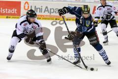 DEL - ERC Ingolstadt - Thomas Sabo Ice Tigers - Patrick Hager (#52 ERC Ingolstadt) - Jason Jaspers #19 weiss Nürnberg - Foto: Jürgen Meyer