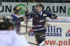 DEL - ERC Ingolstadt - Thomas Sabo Ice Tigers - Brandon Buck (9) erzielt das 1:0, Tor Jubel mit Ryan MacMurchy (27)