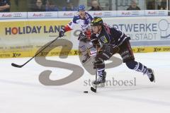 DEL - Eishockey - ERC Ingolstadt - Adler Mannheim - Brandon Buck (ERC 9) läuft zum Tor und erzielt den 1:1 Ausgleich Tor Jubel