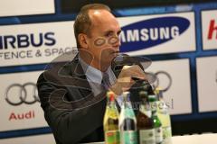 DEL - ERC Ingolstadt - Thomas Sabo Ice Tigers - Pressekonferenz nach dem Spiel, Cheftrainer Larry Huras