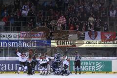 DEL - ERC Ingolstadt - Kölner Haie KEC - Tor Ausgleich für Köln Jubel Fans um Torwart Timo Pielmeier (51)