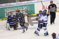 DEL - ERC Ingolstadt - Iserlohn Roosters - das 1:3 gegen Ingolstadt, Torwart Timo Pielmeier (51) am Boden, Jubel bei Iserlohn