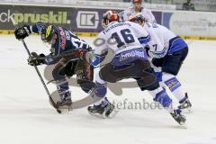 DEL - ERC Ingolstadt - Schwenninger Wild Wings - Jared Ross (#42 ERC Ingolstadt) - Tom-Patrick Kimmel #16 Schwenningen - Foto: Jürgen Meyer