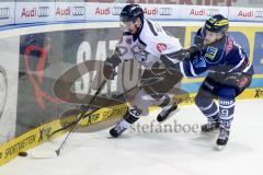 DEL - ERC Ingolstadt - Thomas Sabo Ice Tigers - Brandon Buck (#9 ERC Ingolstadt) - Steven Reinprecht #28 Nürnberg -  Foto: Jürgen Meyer