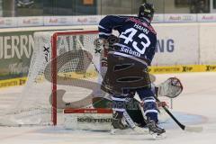 DEL - Saison 2014/2015 - ERC Ingolstadt - Augsburg Panther EV - Derek Hahn (43) erzielt das 4:3 für Ingolstadt Tor Jubel, Goalie Markus Keller (AEV) chancenlos