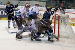 DEL - ERC Ingolstadt - Schwenninger Wild Wings - Brandon Buck (#9 ERC Ingolstadt) mit dem Führungstreffer zum 2:1 - Patrick Hager (#52 ERC Ingolstadt) - Dimitri Pätzold Torwart Schwenningen -Simon Danner #14 - Elias Granath #4 Schwenningen -  Foto: Jürgen