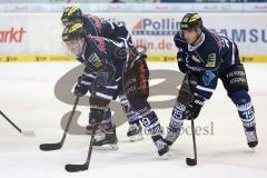 DEL - ERC Ingolstadt - Grizzly Adams Wolfsburg - Volle Anspannung Petr Taticek (17), Brandon Buck (9), John Laliberte (15)