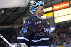 DEL - ERC Ingolstadt - Kölner Haie KEC - Torwart Timo Pielmeier (51) nach dem Spiel Niederlage