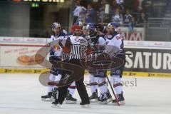 DEL - ERC Ingolstadt - EHC RedBull München - Tor Jubel für München zum 0:1