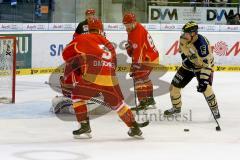 DEL - ERC Ingolstadt - Düsseldorfer EG  - Petr Taticek (#17 ERC Ingolstadt) - Stephan Daschner #3 rot Düsseldorf - Foto: Jürgen Meyer